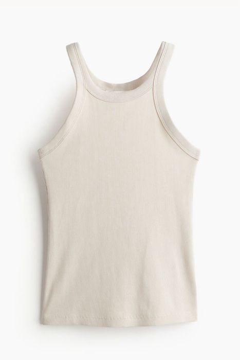 Базова майка в рубчик H&M  топ h&m