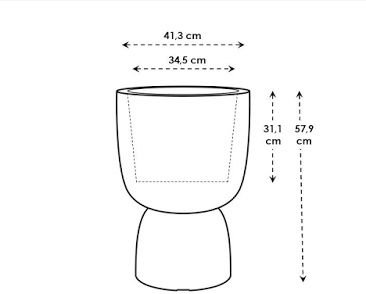 Donica Pure Coupe Elho 41/58 beżowa
