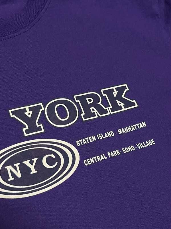 New York fioletowa koszulka męska
