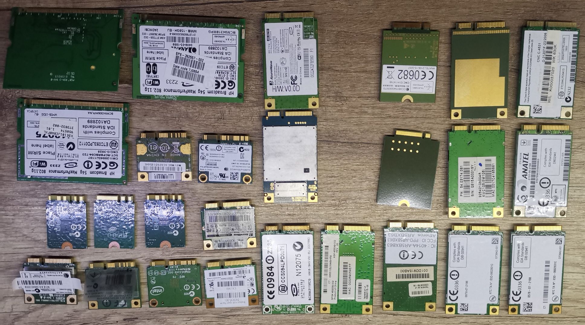 Karty sieciowe i nie tylko do laptopów. Sprawne cena za całość 60
