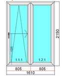 OKNO PATIO 1610 x 2150 obustronny antracyt VEKA  REZERWACJA