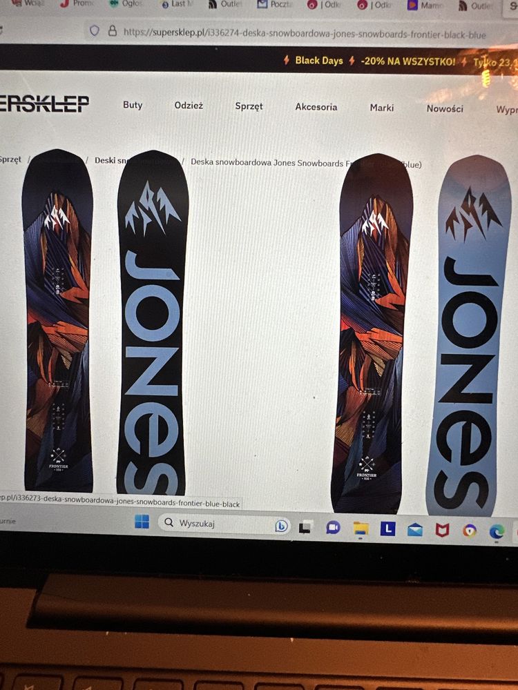 Nowa deska snowboard Jones na gwarancji supersklep