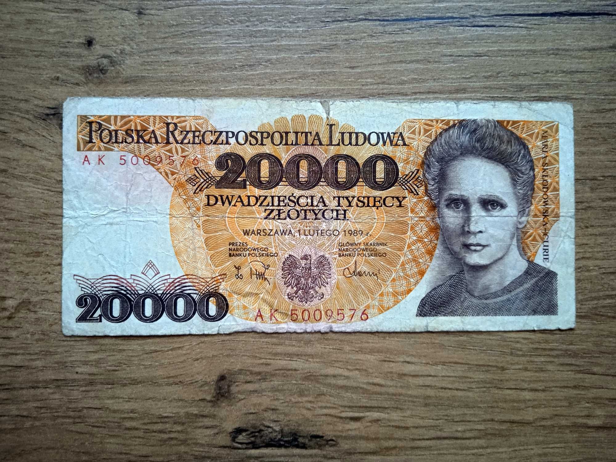 20000 zł  1989   - AK -