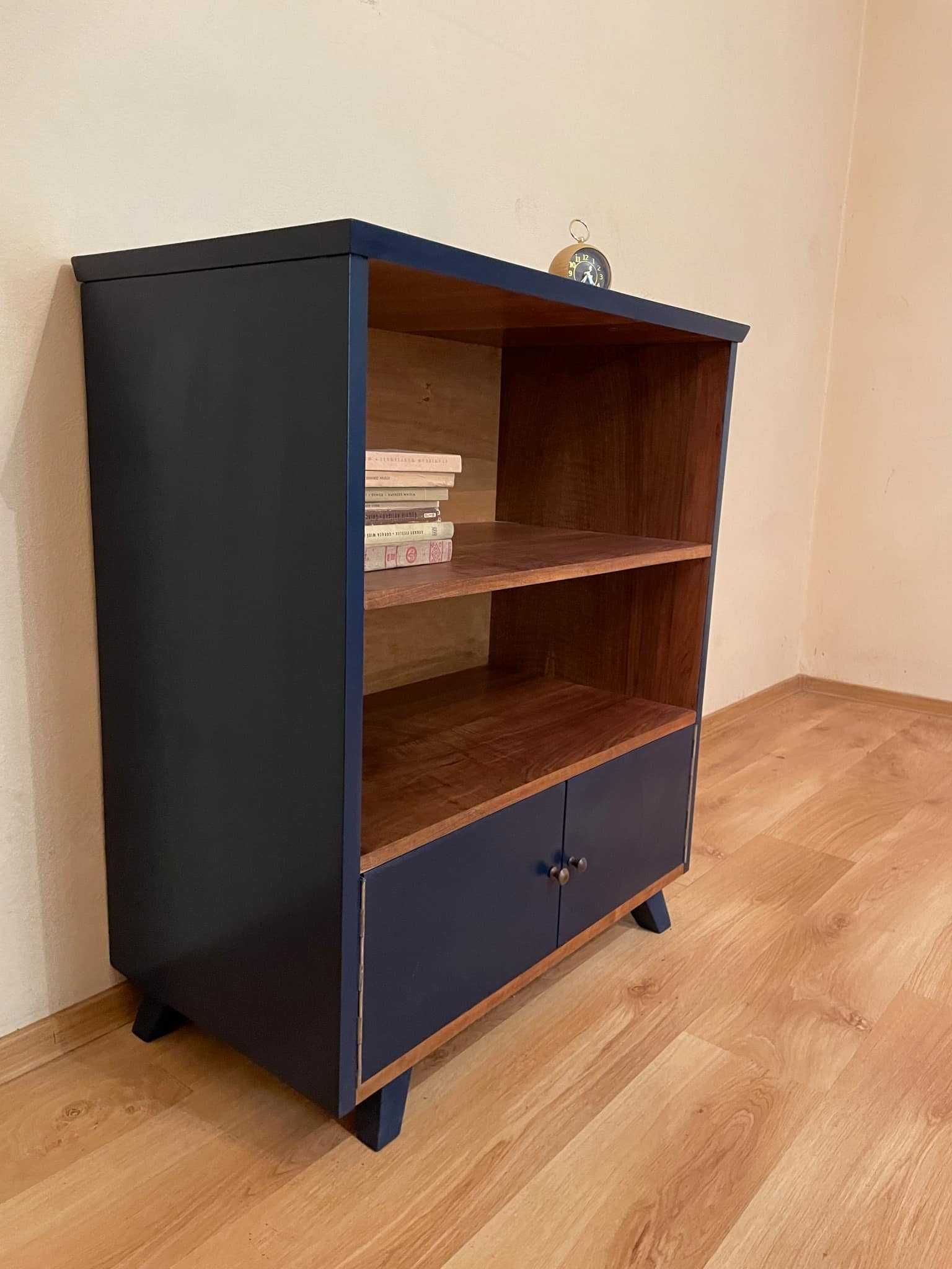 Komoda po renowacji Vintage retro prl niebieska