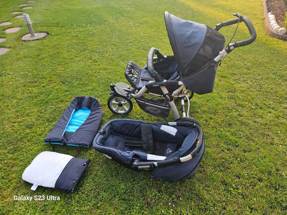 Wózek dziecięcy wielofunkcyjny 2w1 JANE gondola spacerówka + dodatki