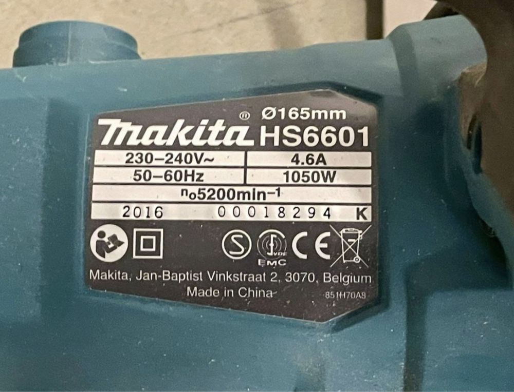 Дискова пила makita HS6601 паркетка циркулярна пила