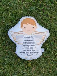 Anioł Stróż chłopiec 27 cm z modlitwą pamiątka komunii chrztu świętego