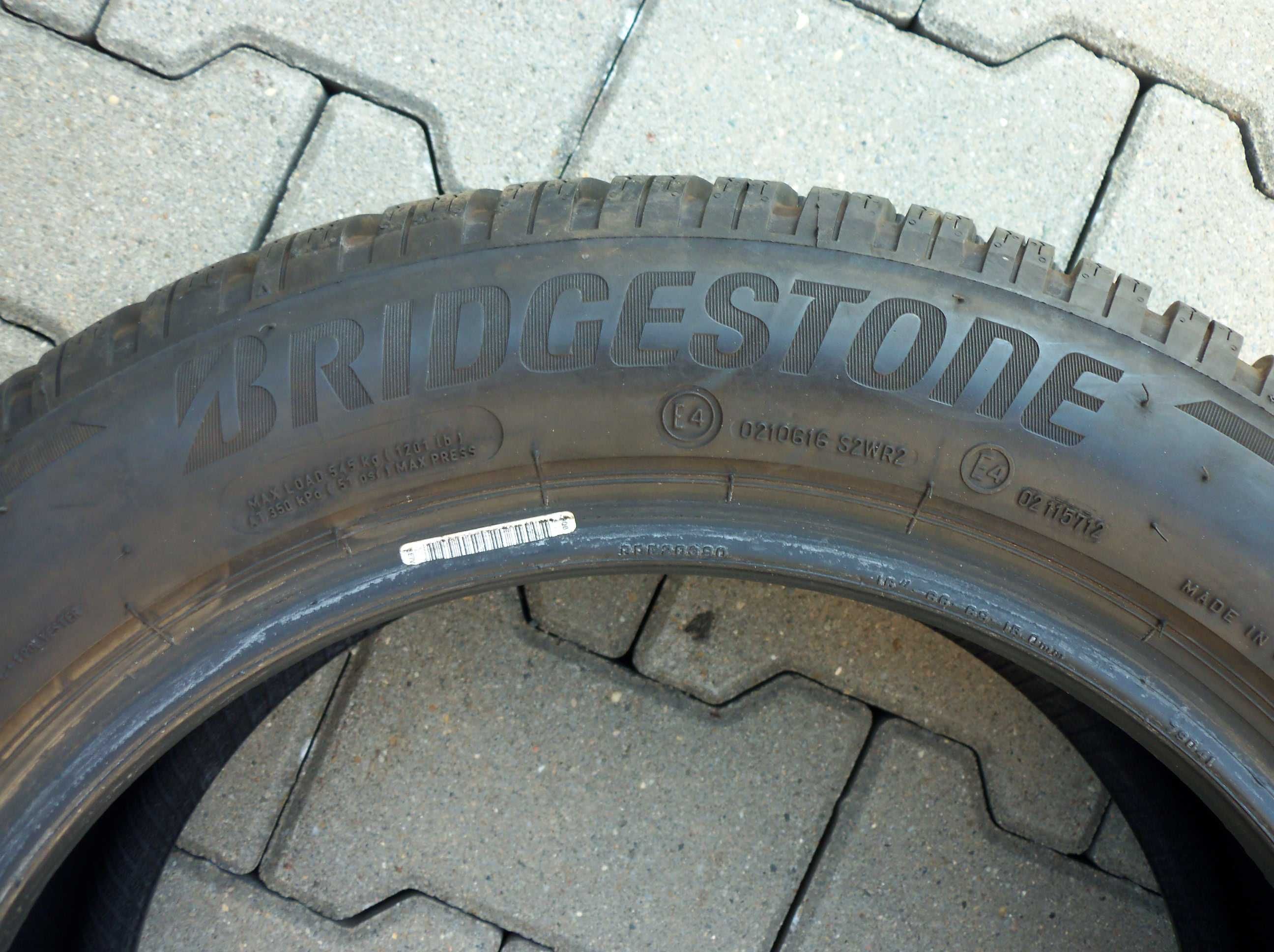 opony zimowe zima 195/55R16 BRIDGESTONE Blizzak LM005 20rok. 7mm.