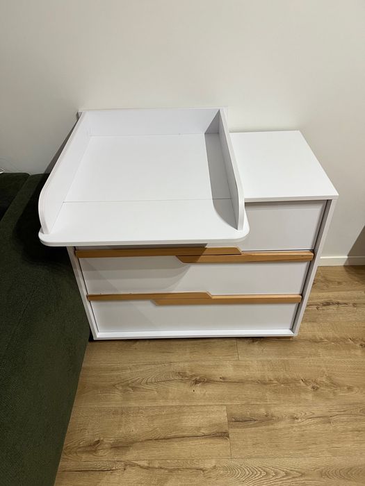 Комод Верес (білий з буковими вставками)