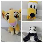 Maskotki: Simba- Króla Lwa, Pluto Disney, miś panda.