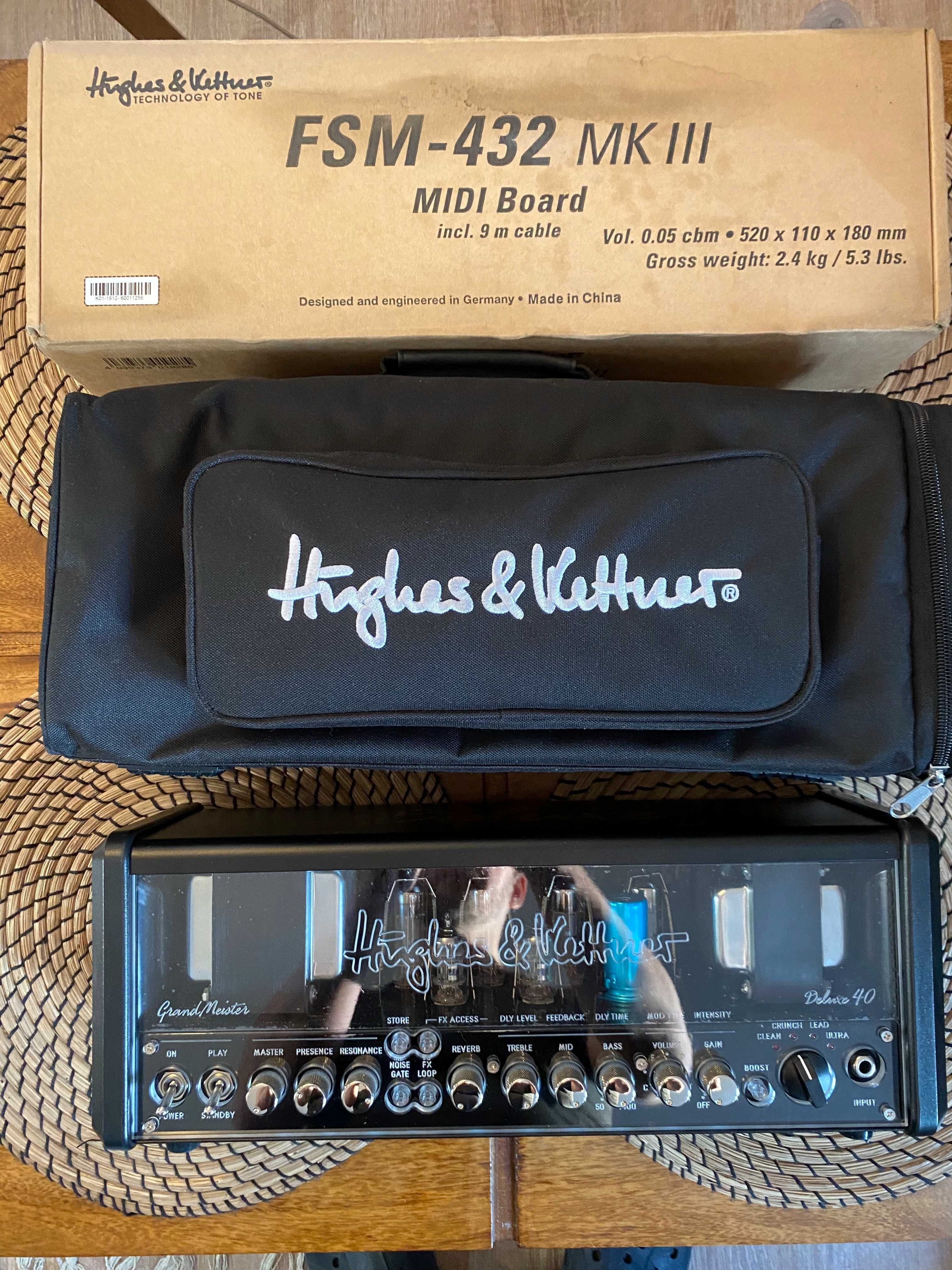 Hughes&Kettner Grandmeister Deluxe 40 + MIDI FMS 432 MKIII + kolumna