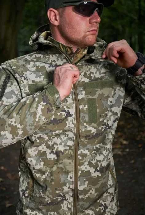 Військовий демісезонний костюм Soft Shell на флісі костюм куртка+штани
