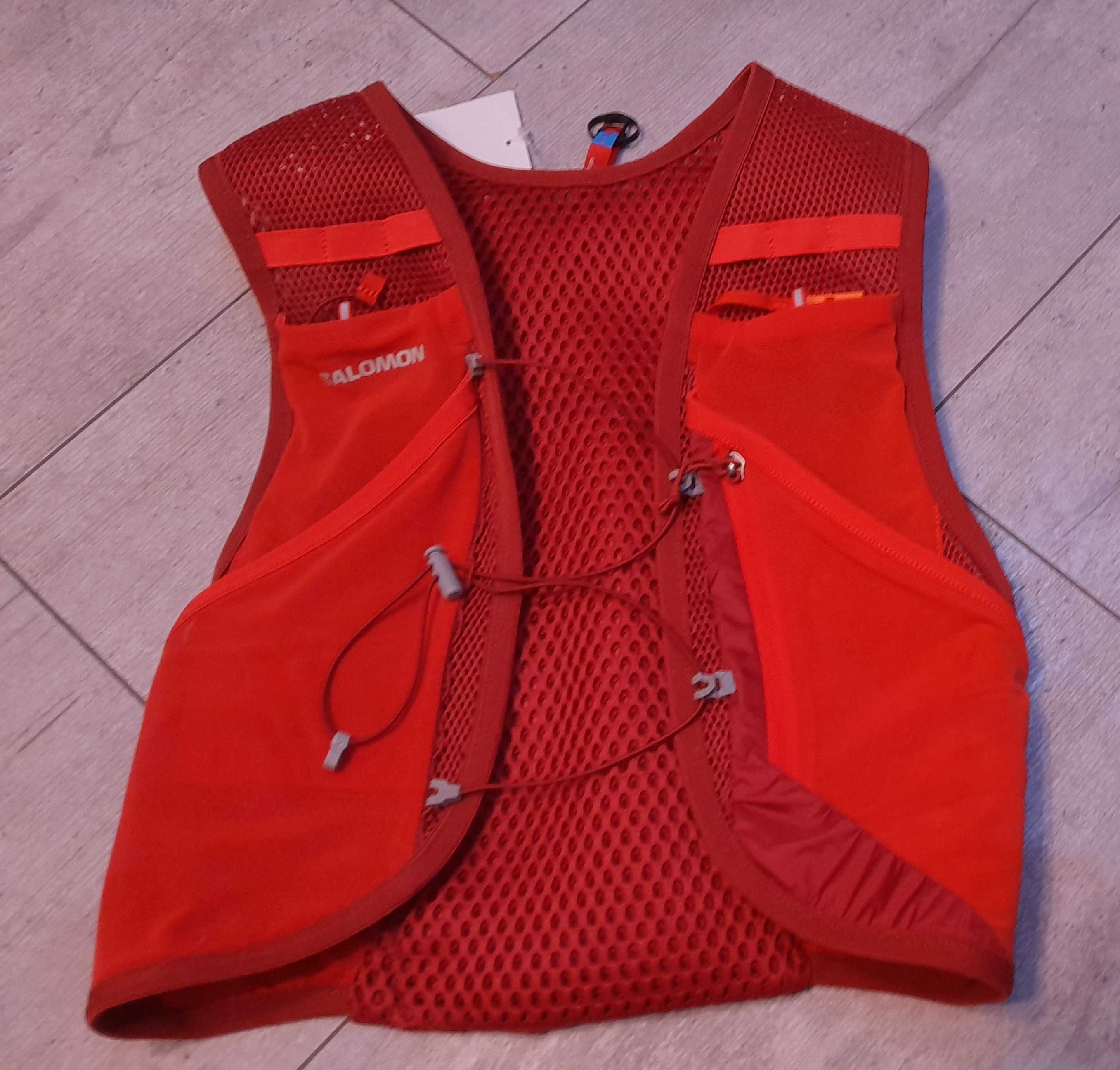Kamizelka biegowa Salomon Active Skin 4 - red dahlia/high risk