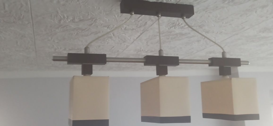 Lampa wisząca kolor wenge/ecru