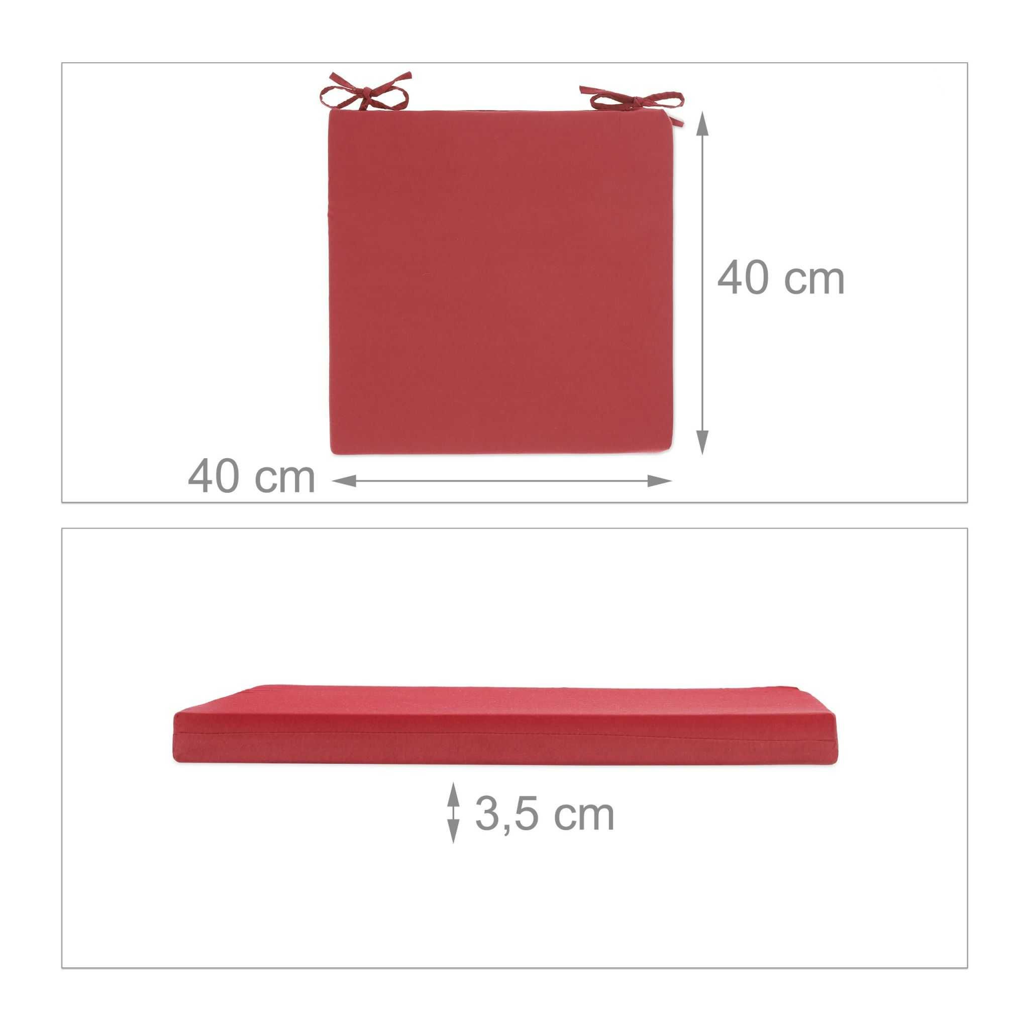 4R8 -60% 4x poduszka na krzesło 40x40cm zestaw poduszek na krzesła