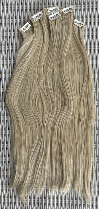 Naturalny blond ( zimny odcień ) włosy doczepiane clii in