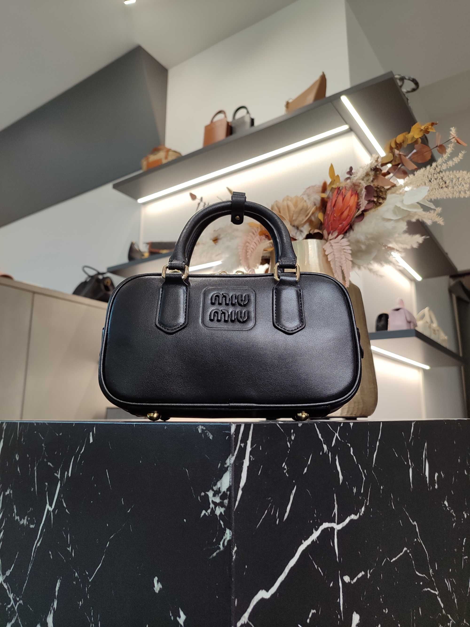 Сумка Miu Miu Arcadie Mini Leather Bag Black