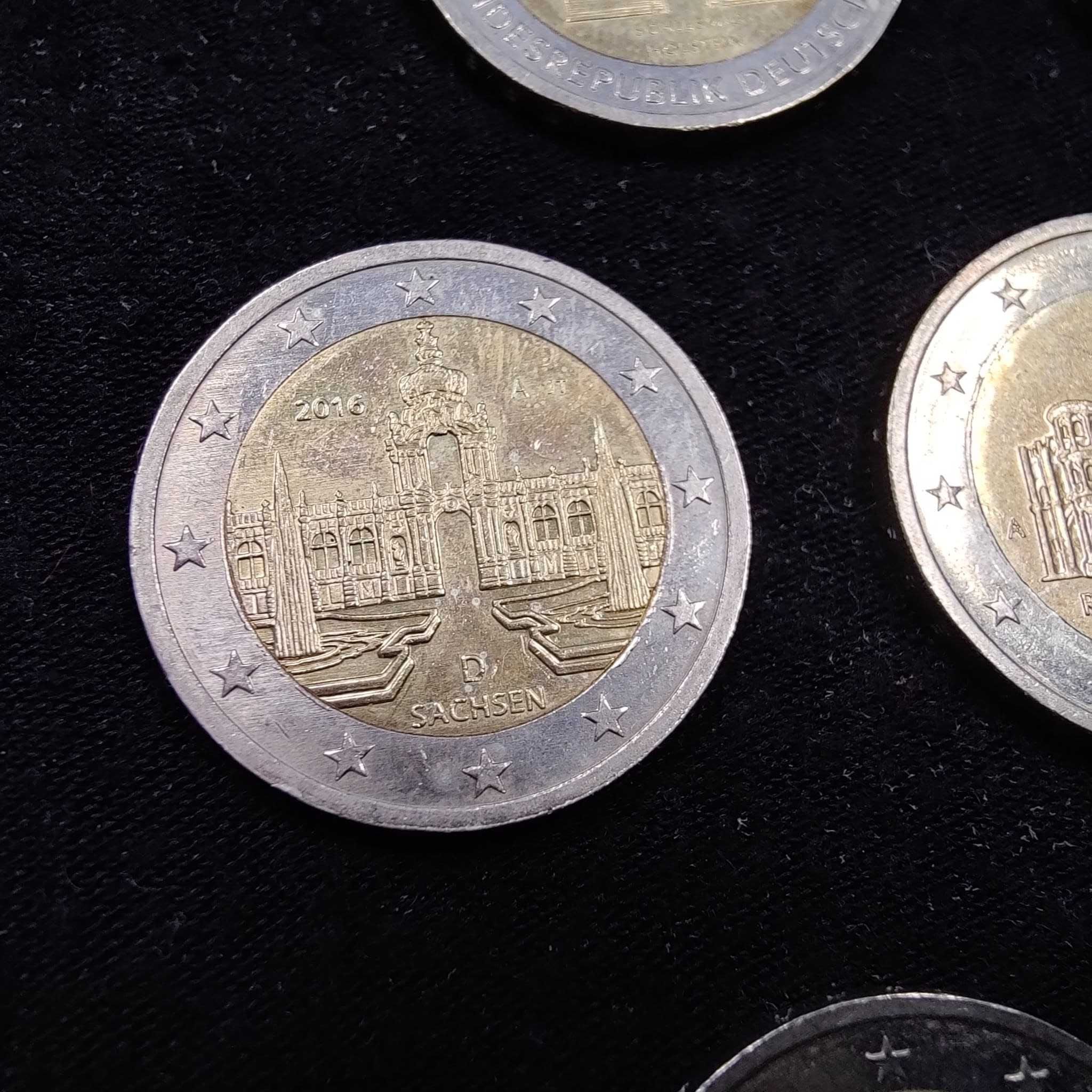 Lote de 7 Moedas  Comemorativas de 2€ Alemanha