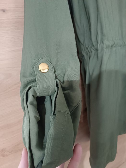 Koszula damska khaki rękaw 3/4 L