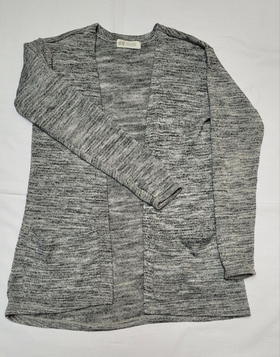 Szary kardigan z H&M