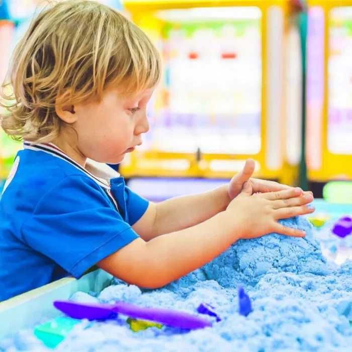 PIASEK KINETYCZNY DLA DZIECI 3kg Basen Łopatka Foremki Piaskownica