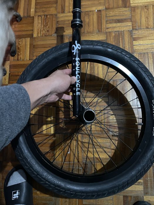 Par de rodas bmx e garfo alta qualidade