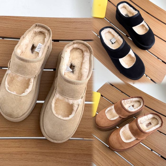 р36-41 Жіночі уггі Ugg Bea Mary Jane Beige Black Chestnut