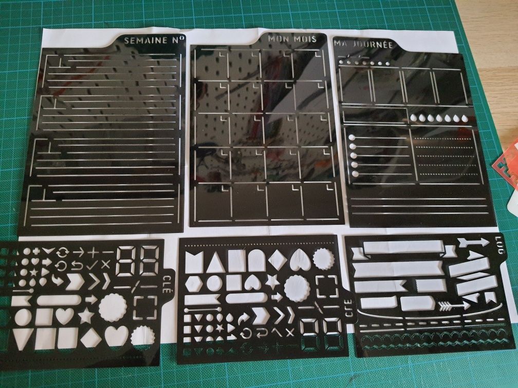 Stencil para organizar agenda, bullet journal