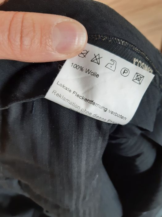 Spodnie eleganckie wełna M L męskie