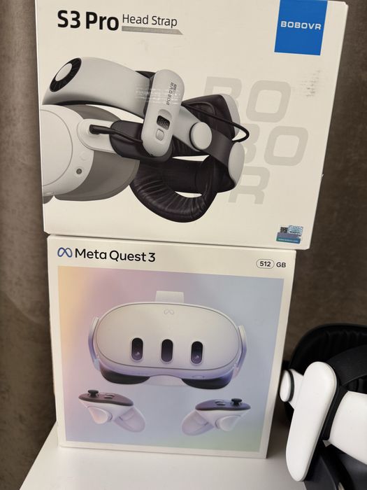 Meta Quest 3 (512GB) у стані нового + преміум-тримач BOBOVR S3 Pro