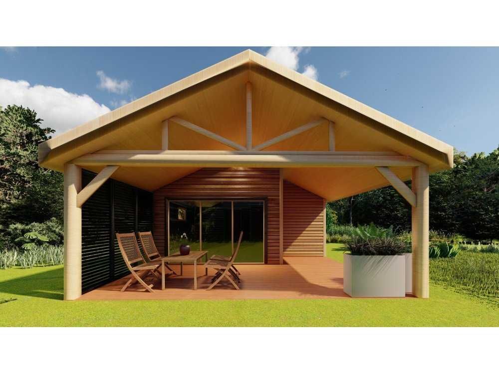 Dom drewniany,letniskowy,ogrodowy,domek Krokus 6x11m, domy do 70m2