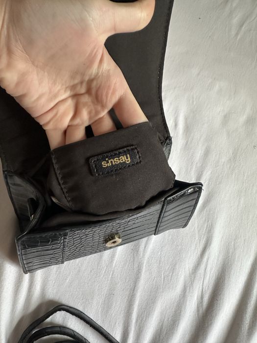 Чорна сумка. Шкіряна сумка. Sinsay