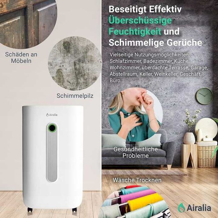 Osuszacz powietrza Airalia AIR-DH20 20L 420 W 40m2 Mobilny z odpływem