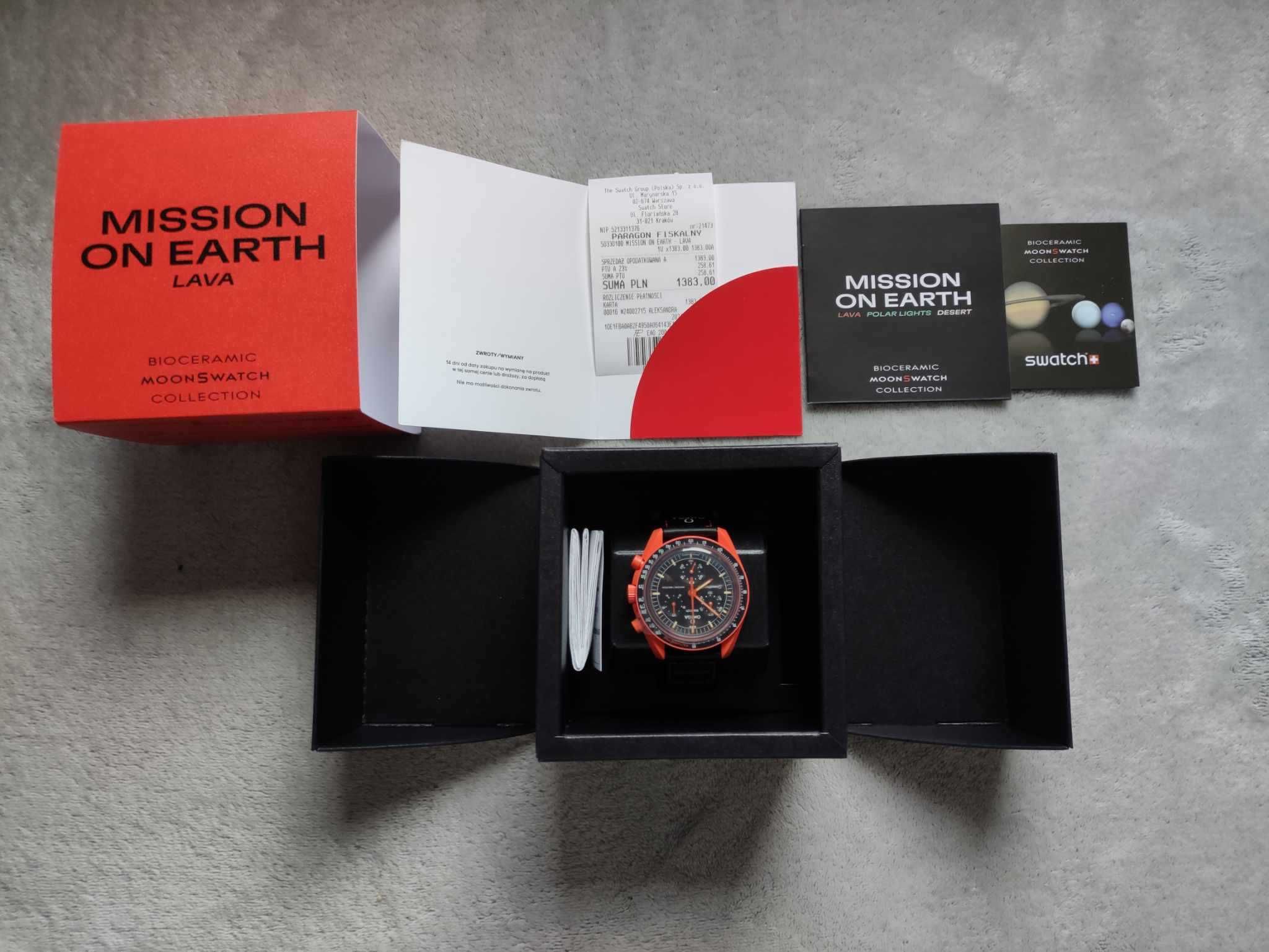 Omega swatch mission on earth lava