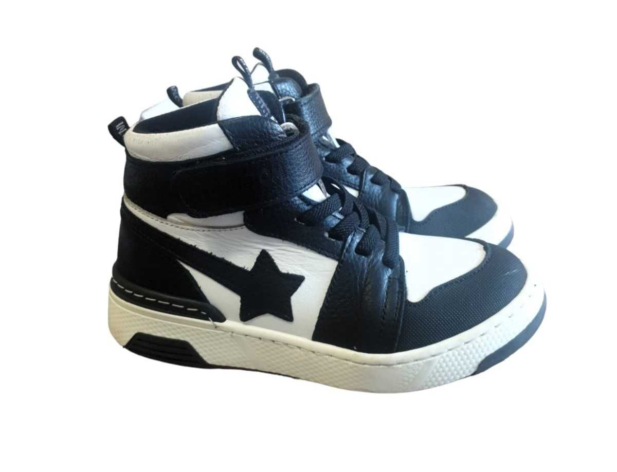 Демисезонні черевики Bebetom Шкіряні на байці 31 розмір чорно-білі