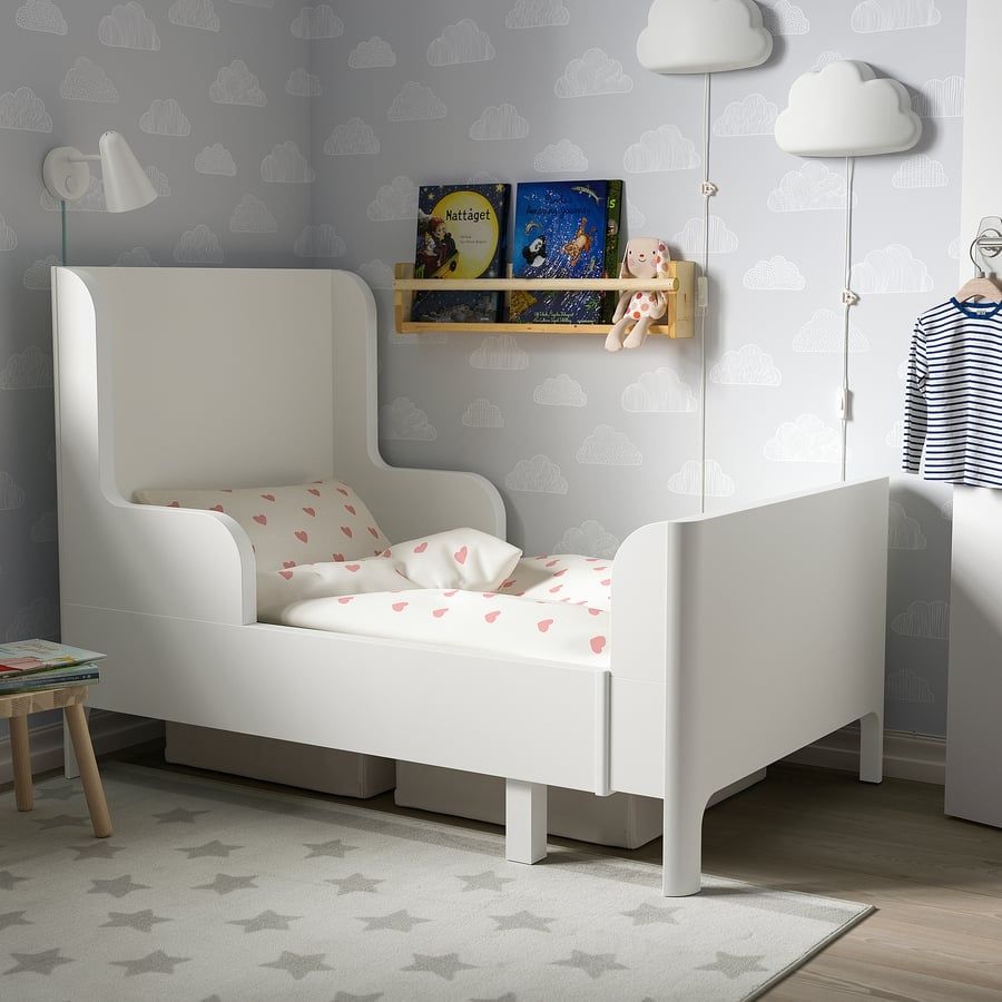 Łóżko rozsuwane Ikea BUSUNGE białe