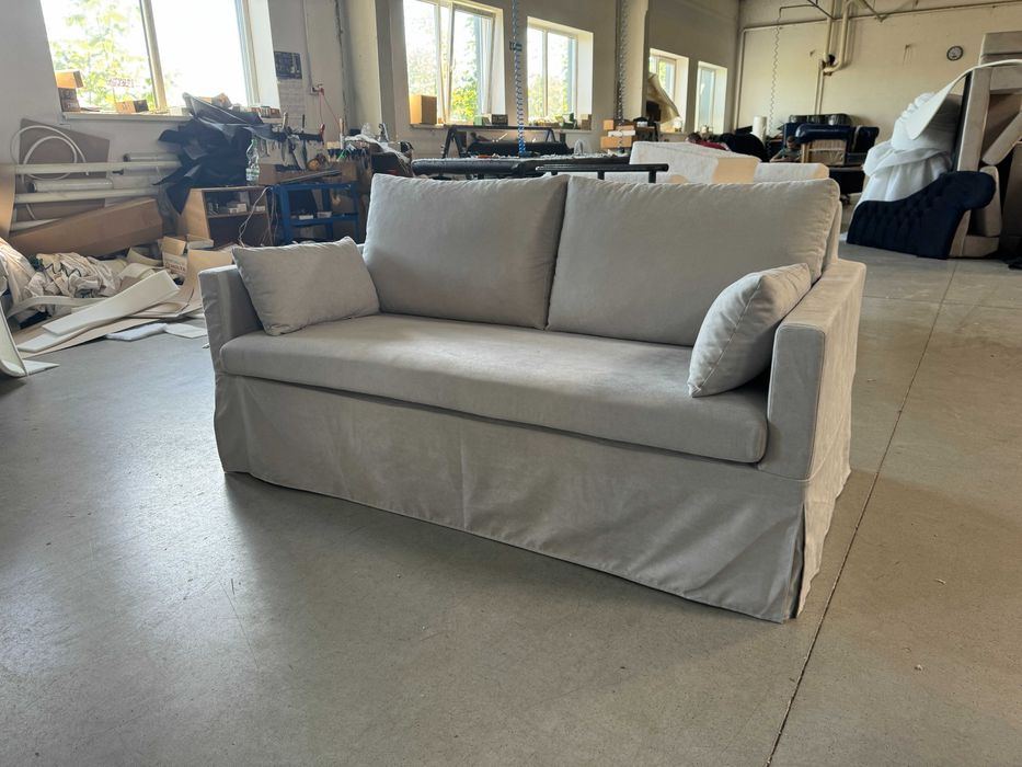 Sofa Paphos, mikrofibra szary, zdejmowany pokrowiec, DARMOWA DOSTAWA!