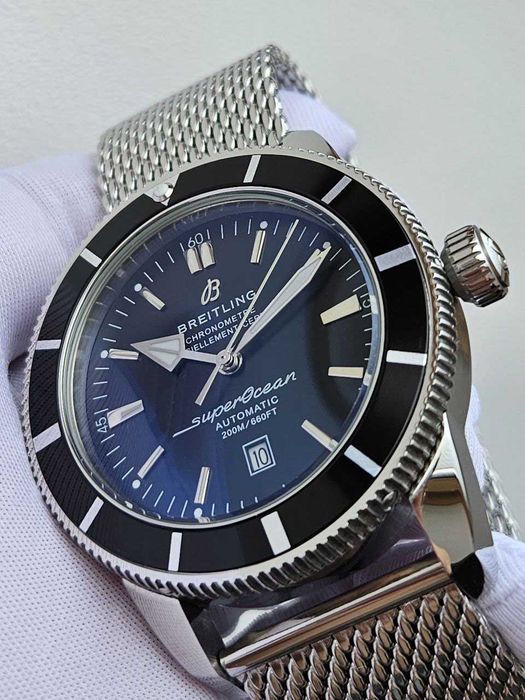 Механические часы Breitling B20 Silver-Black. Топ качество