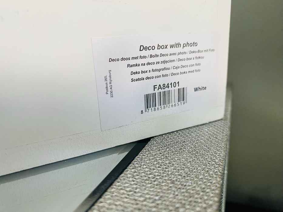 Szkatułka z miejscem na zdjęcie pojemnik deco box with foto biały
