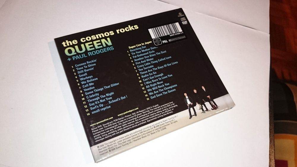 queen + paul rodgers (the cosmos rocks) cd + dvd live in japan - raro