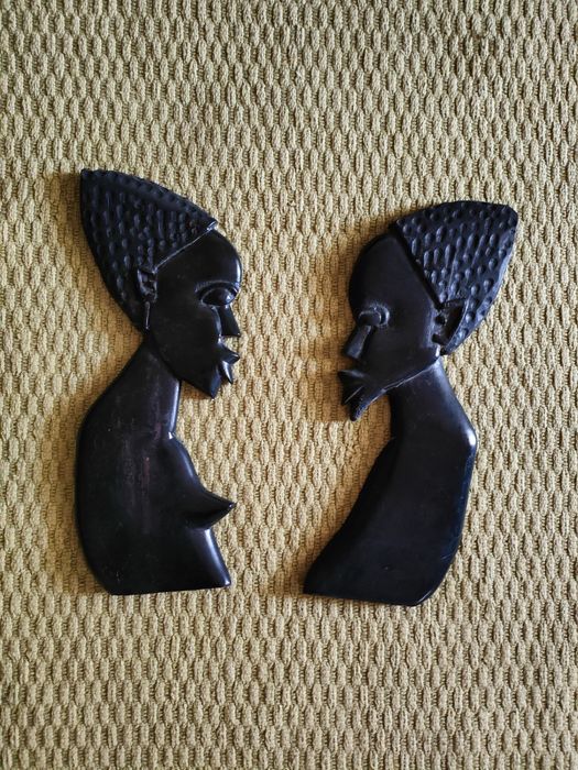 Figuras decorativas em madeira vintage