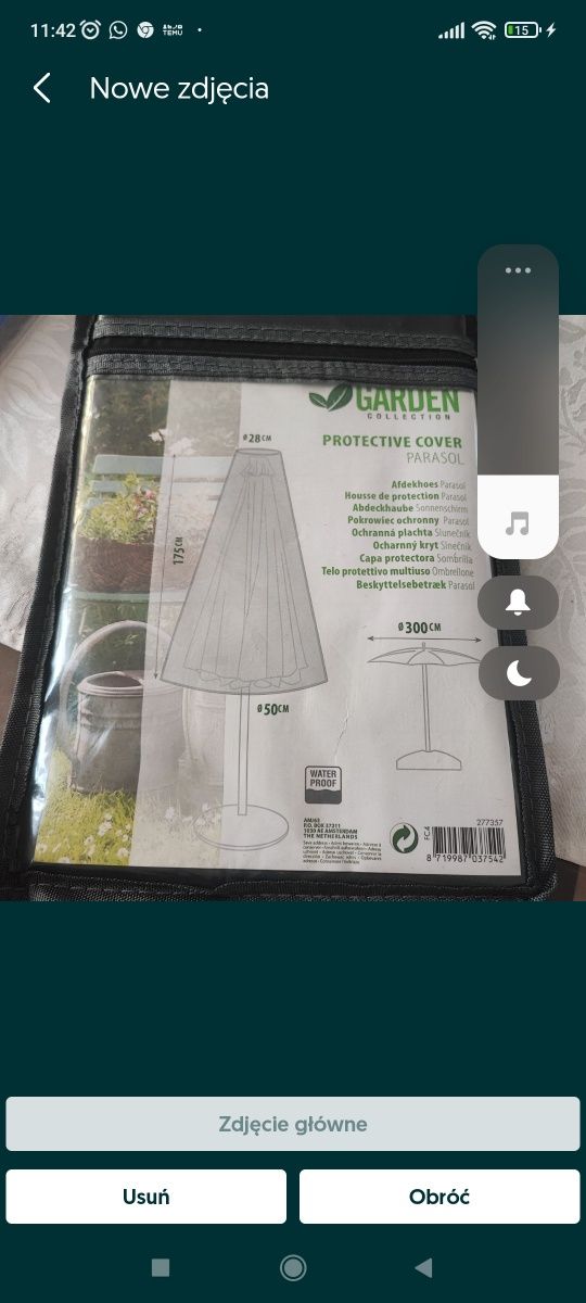 Pokrowiec na parasol ogrodowy
