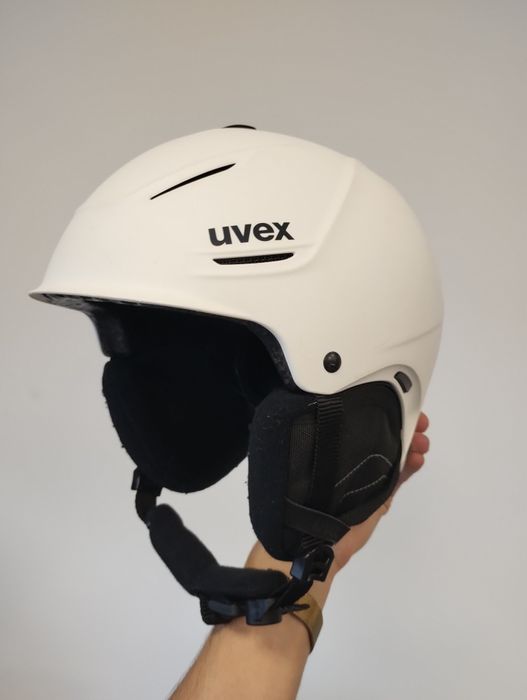 Biały kask narciarski Uvex 52-55cm