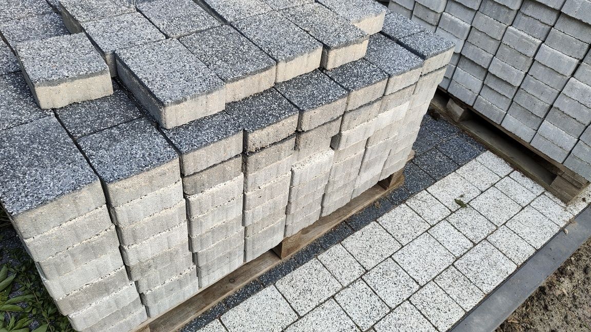Kostka brukowa płukana Polbruk trento grafit szara 18m2 grubość 6cm
