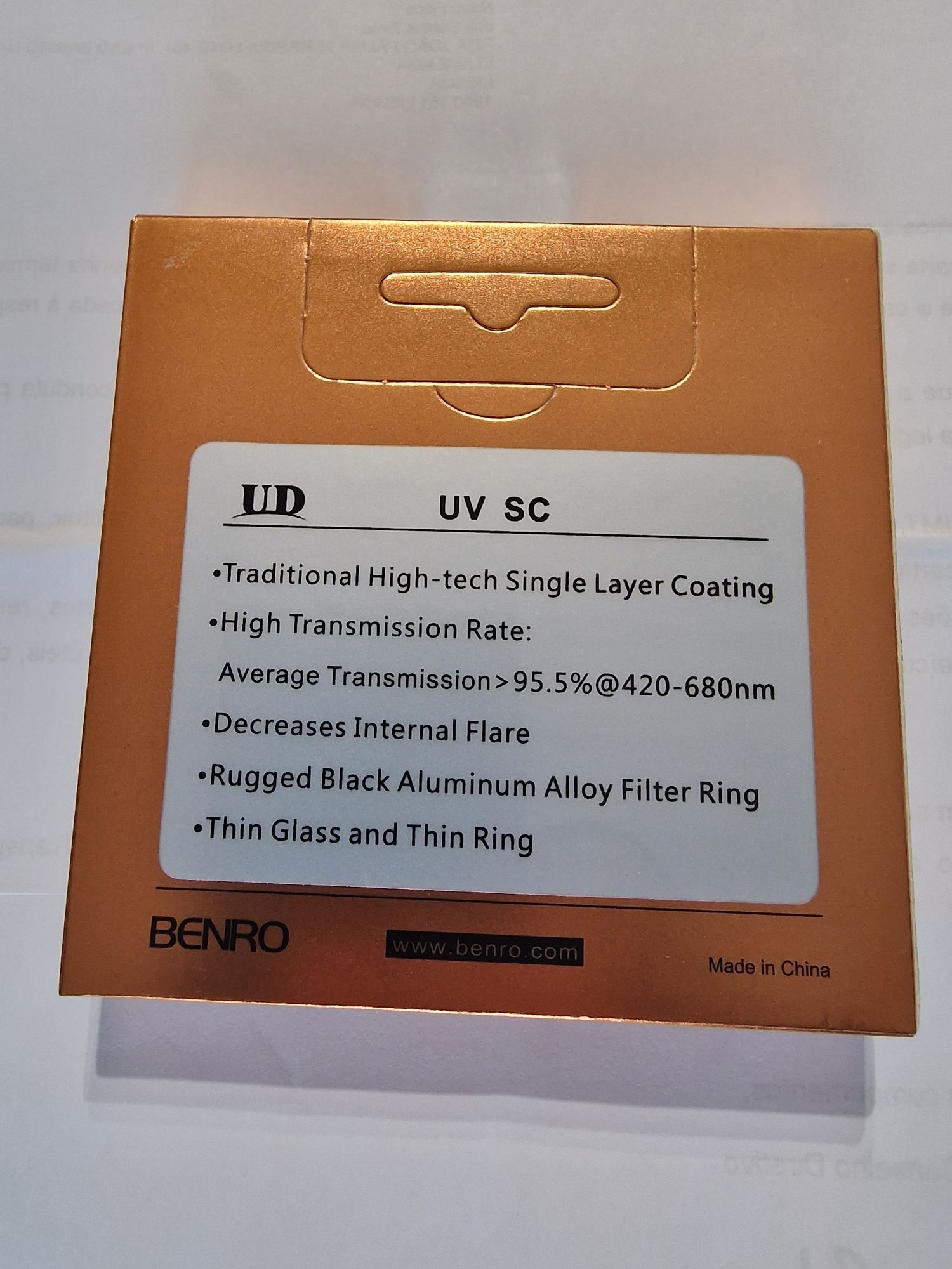 Filtro Benro UD UV SC 67mm