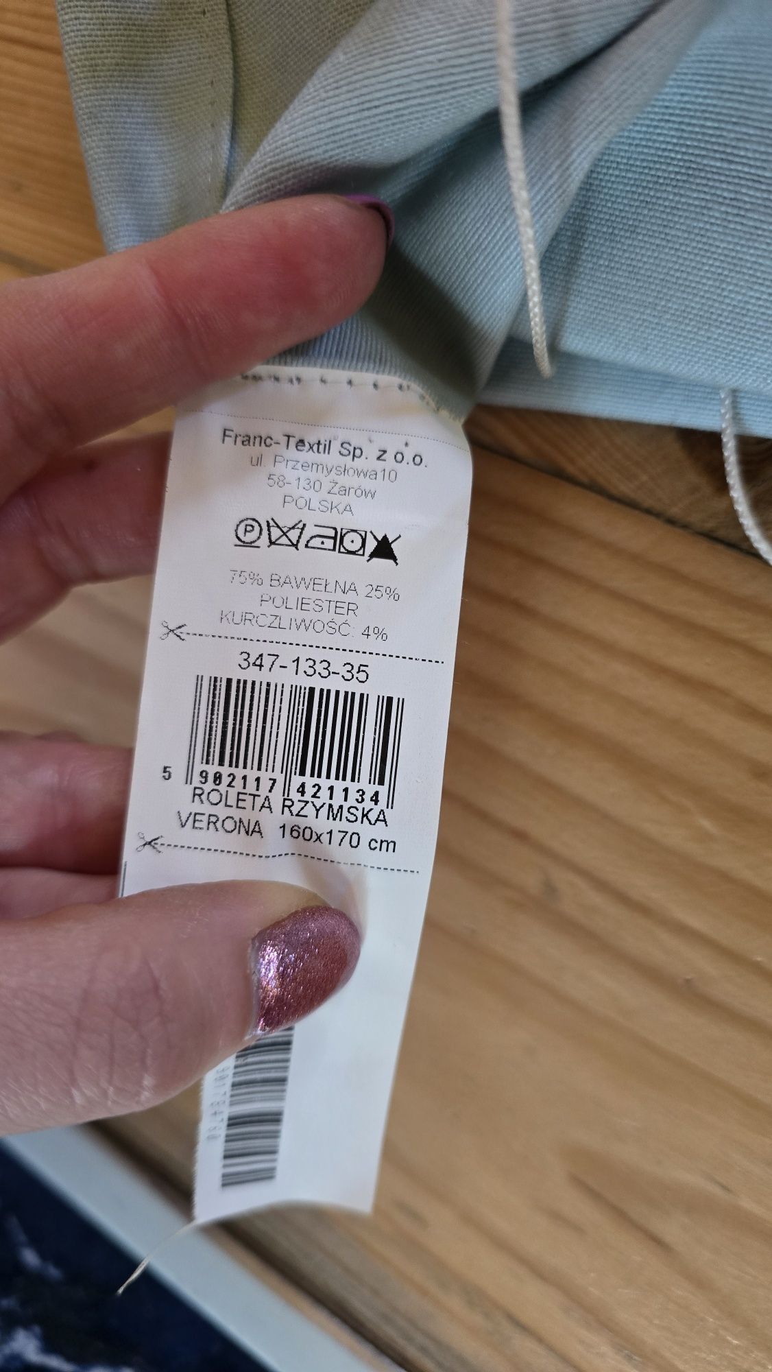 Dekoria. Verona.  4 sztuki rolety rzymskie błękitne.