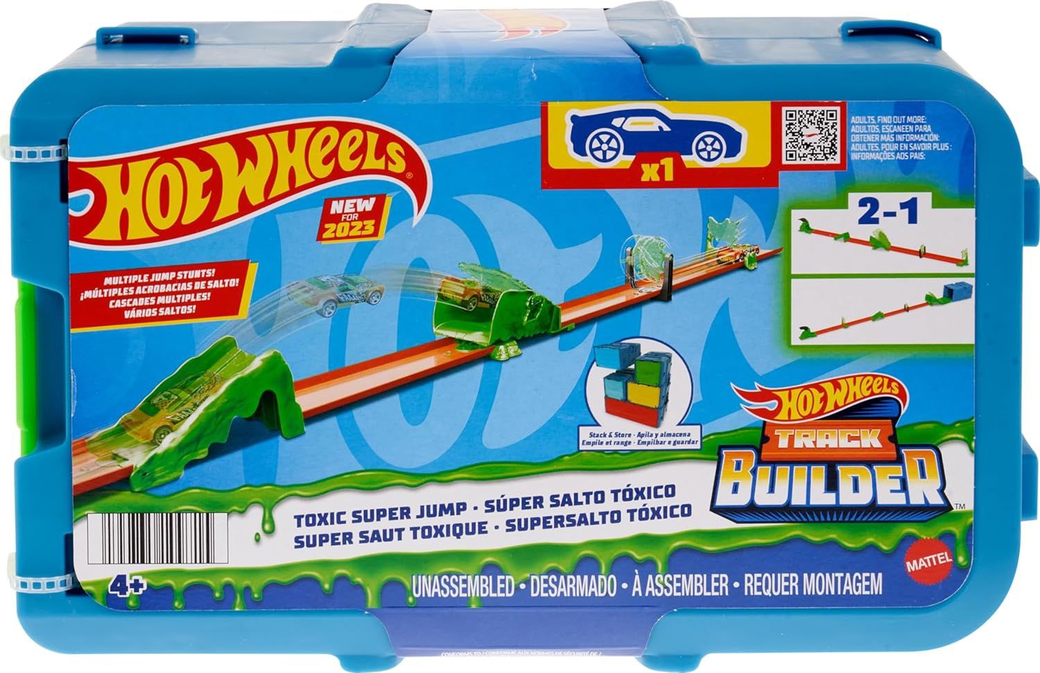 Трек Хот Вілс Токсичний Супер Стрибок Hot Wheels Track Builder Toxic