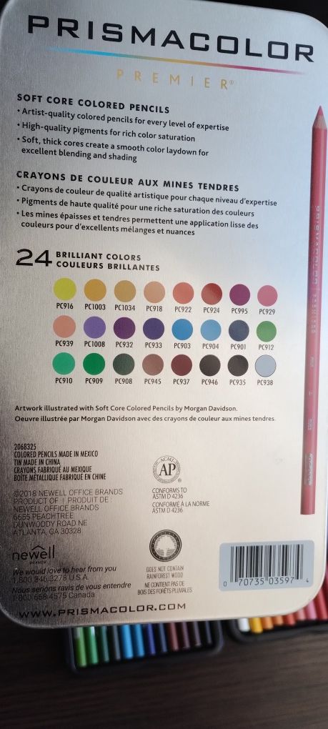 Prismacolor Premier 24 kredki artystyczne bardzo miękkie