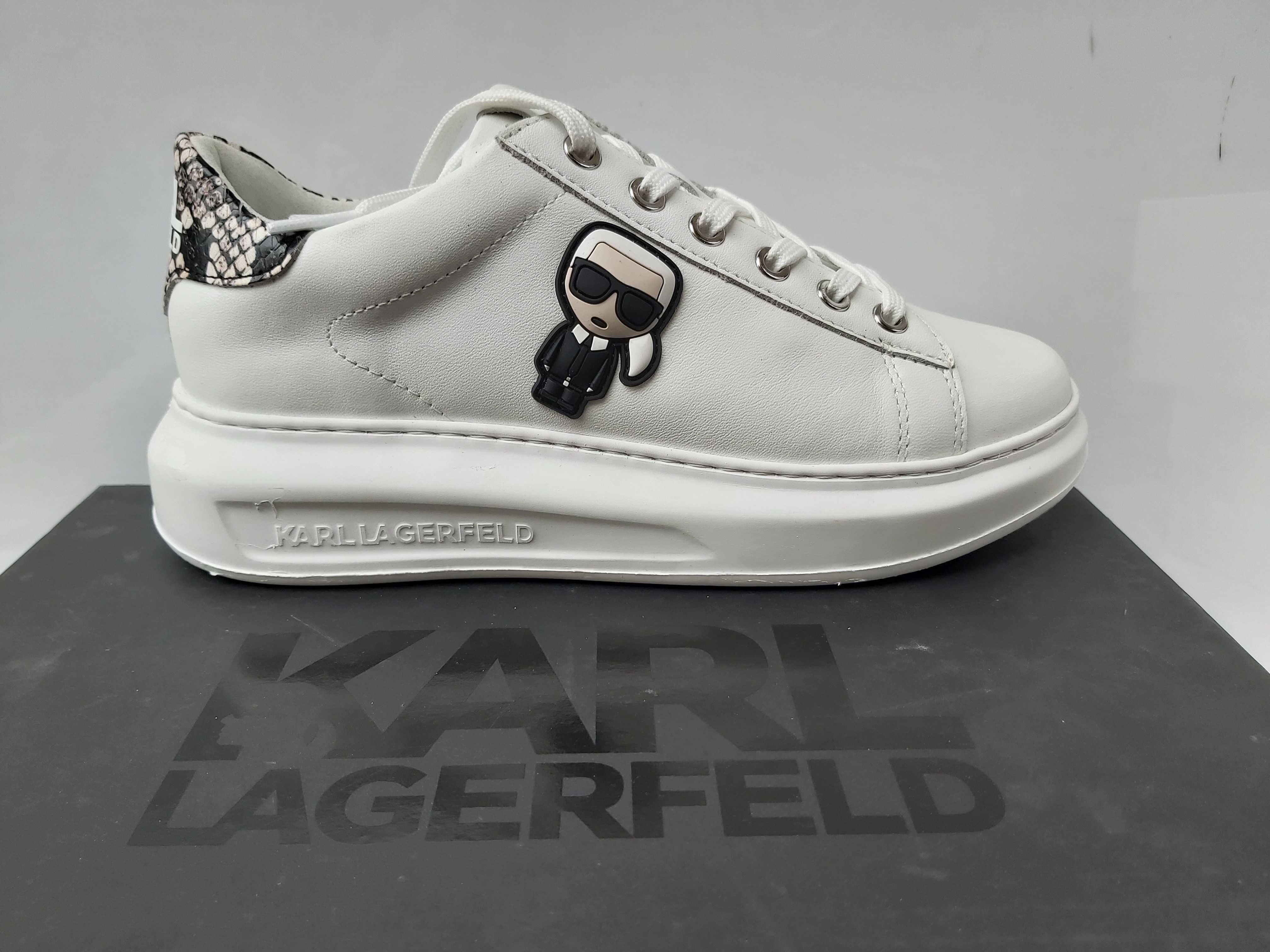 NOWE sneakersy KARL LAGERFELD rozmiar 37 tenisówki buty białe skóra