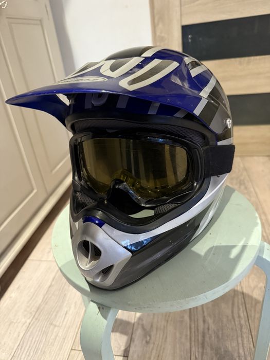 Kask rajdowy, cross, quad, S + gogle 55-56
